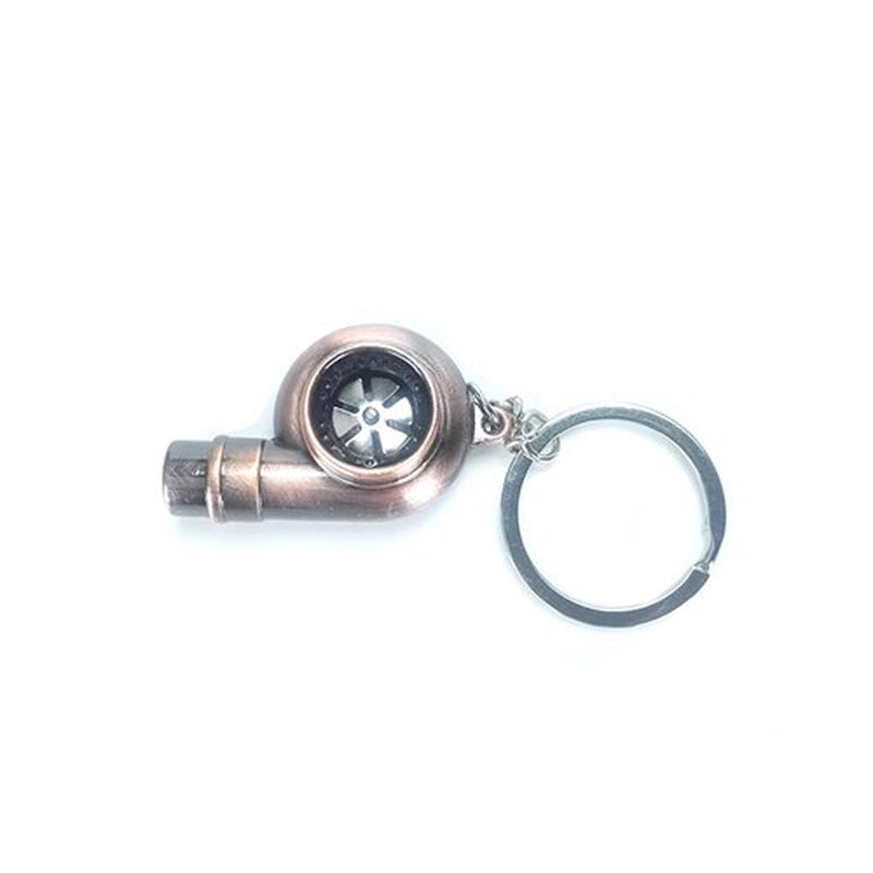 Real Whistle Sound Turbo Keychain Sleeve Bearing Spinning Auto Part Model Turbine Turbocharger Key Chain Ring Keyfob Keyring